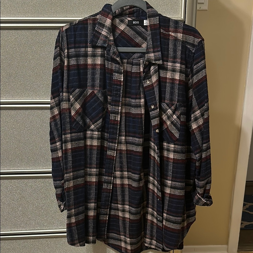 BDG Plaid Shirt - Blue and Red